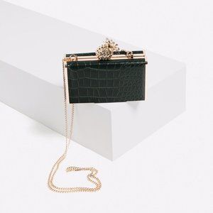 Zara Embossed Pineapple Clutch